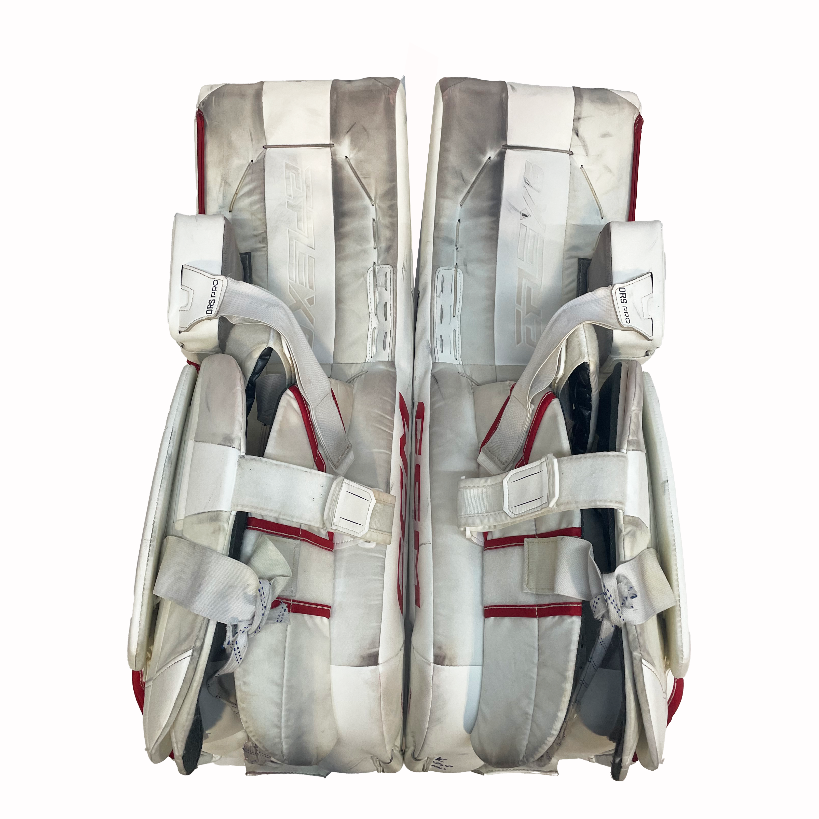 CCM Extreme Flex 6 - Ensemble complet de gardien de but senior AHL Pro Stock d'occasion (blanc/rouge)
